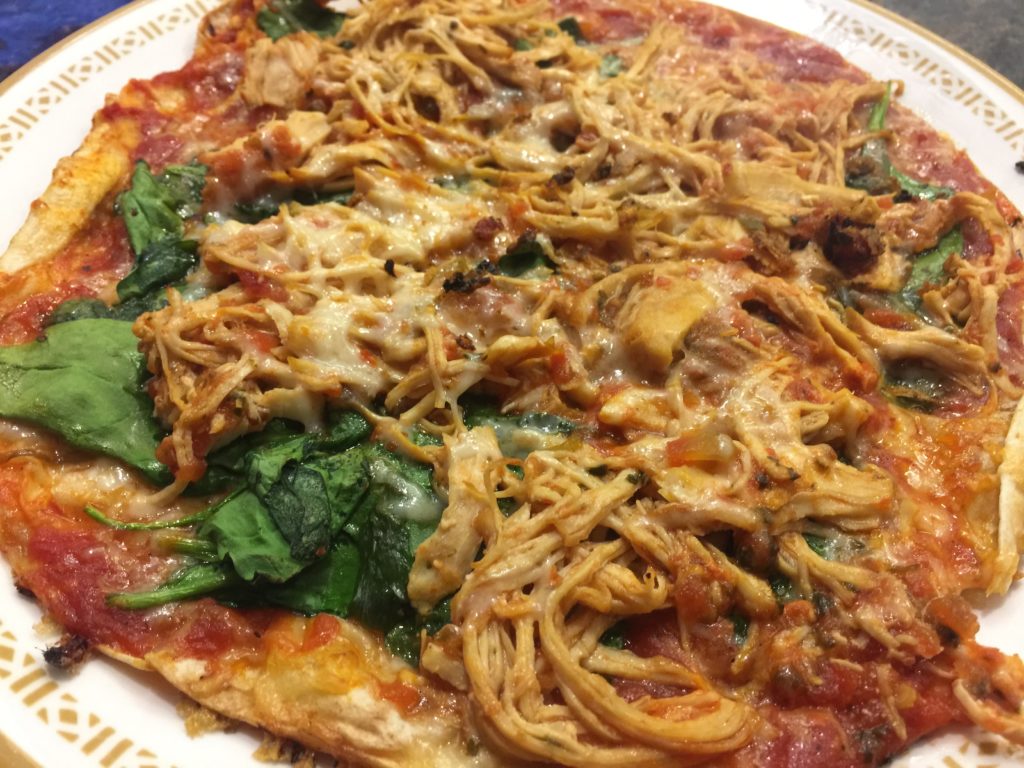 Chicken Spinach Pizza